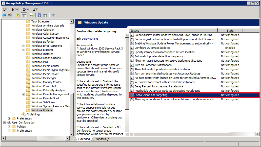 Wsus windows server 2012 r2 ошибка http